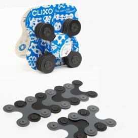 4L CLIXO: Magnetické bloky ČERNÁ, 9 ks