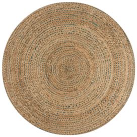 Flair Rugs koberce AKCE: 180x180 (průměr) kruh cm Kusový koberec Capri Jute Natural/Blue kruh - 180x180 (průměr) kruh cm