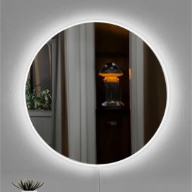  LED Nástěnné zrcadlo s podsvícením ROUND pr. 60 cm bílá 