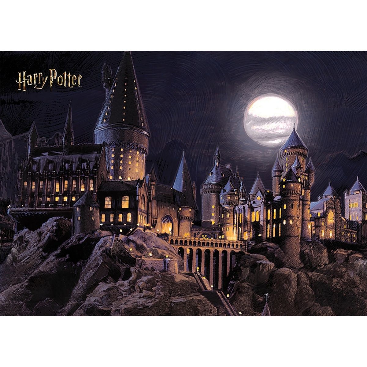 Dětská fototapeta Harry Potter Hogwarts Moon 252 x 182 cm, 4 díly - 4home.cz