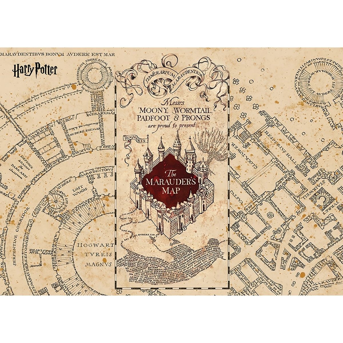 Dětská fototapeta Harry Potter Marauders Map 252 x 182 cm, 4 díly - 4home.cz