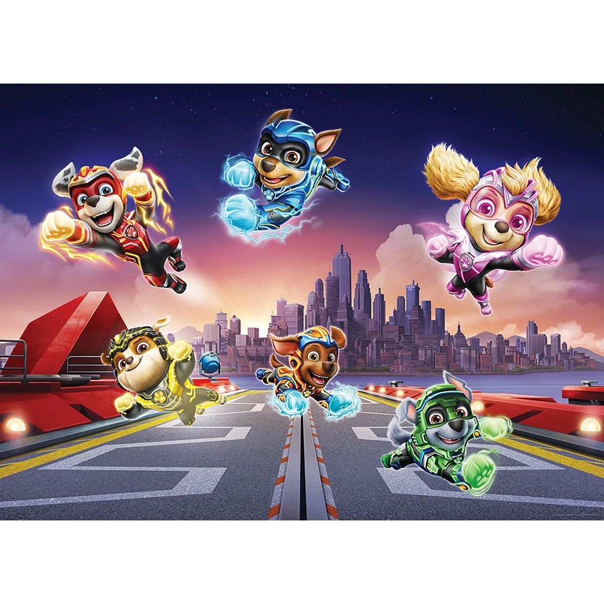 Dětská fototapeta Paw Patrol Mighty Pups 252 x 182 cm, 4 díly - 4home.cz