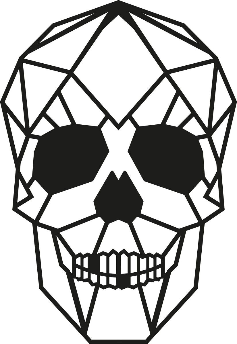 Wallity Nástěnná dekorace Skull černá - Houseland.cz