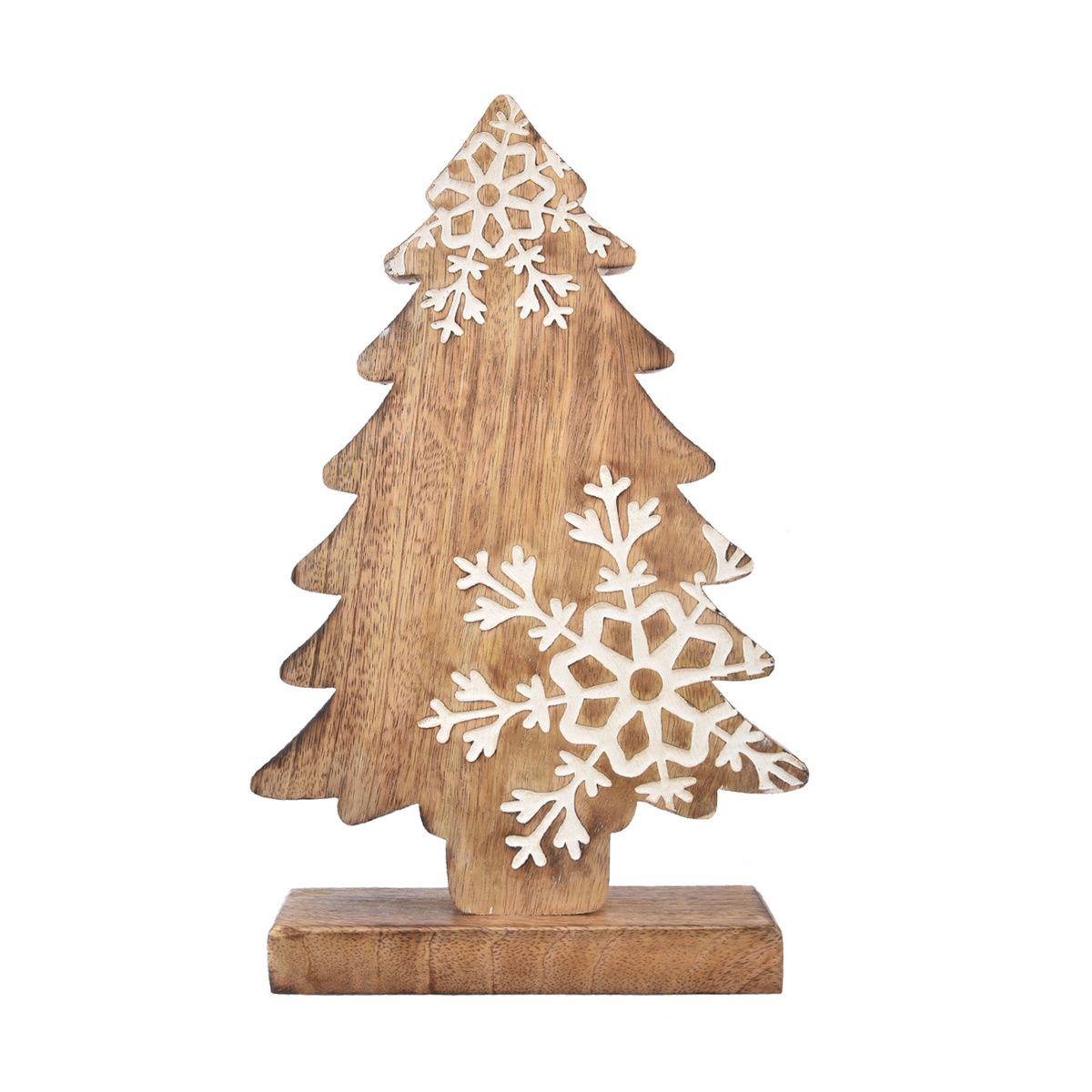 4Home Dekorace z mangového dřeva Snowflake Tree, 33 cm - 4home.cz