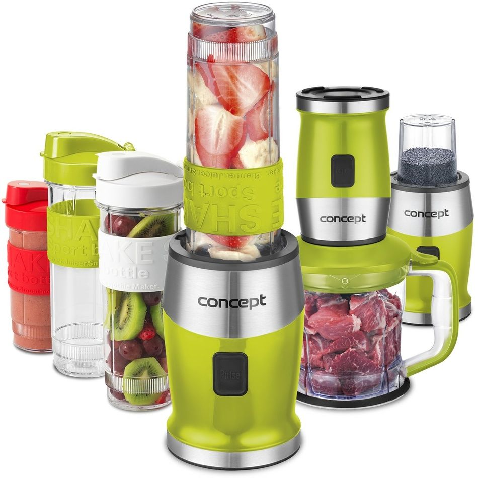 Concept SM3393 Fresh&Nutri multifunkční mixér, 700 W + láhve 2 x 570 ml + 400 ml, zelená - 4home.cz