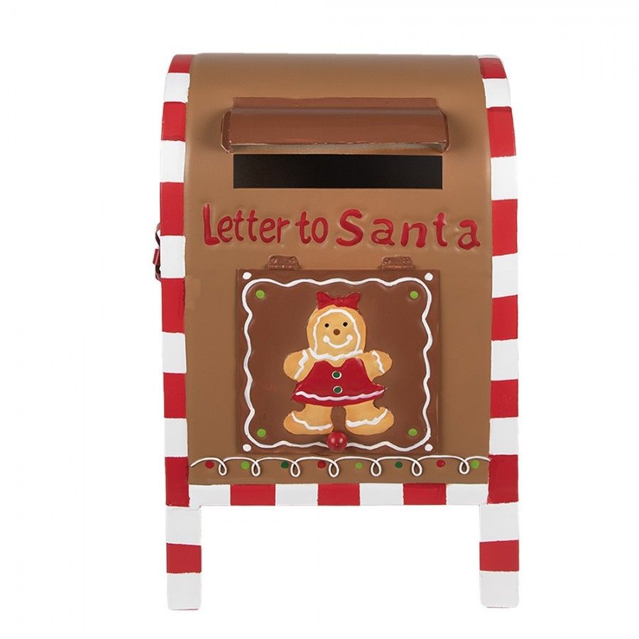 Hnědá kovová dekorační schránka Letter to Santa - 22*18*34 cm Clayre & Eef - LaHome - vintage dekorace