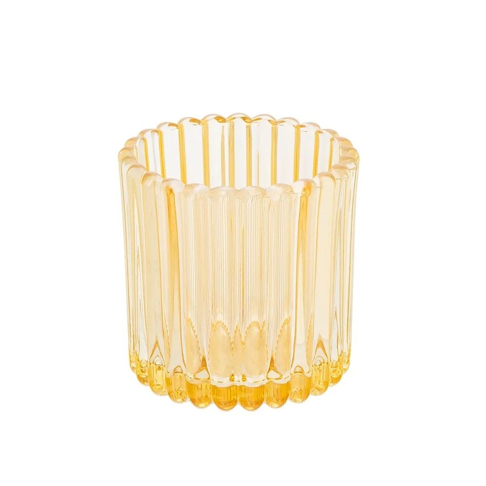 Altom Skleněný svícen na čajovou svíčku Tealight pr. 7,5 cm, žlutá - 4home.cz