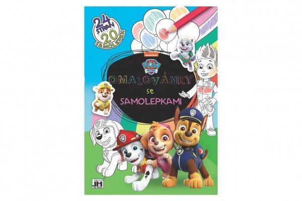 Omalovánky se samolepkami Paw Patrol/Tlapková patrola A4 21x30cm - Kokiskashop.cz