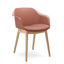 LD SEATING - Židle RIVA RI-01,D s dřevěnou podnoží