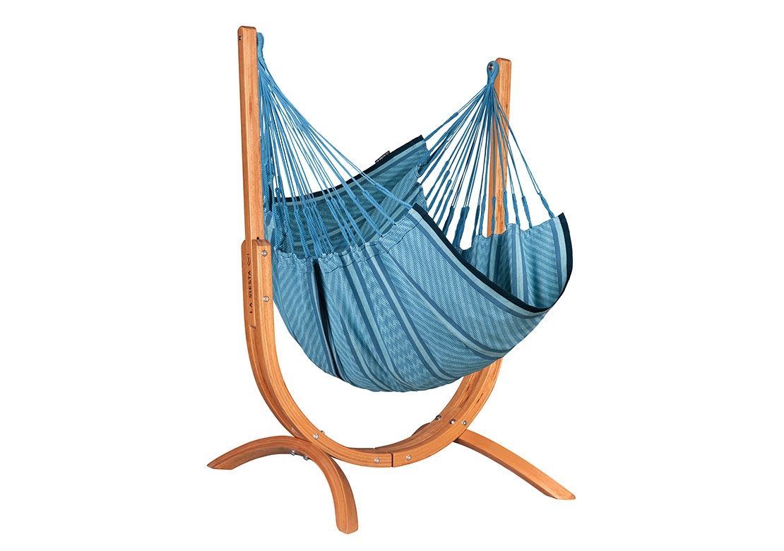 Marimex | Houpací sedačka se stojanem La Siesta Udine Organic, blue zebra | 11640605 - Marimex