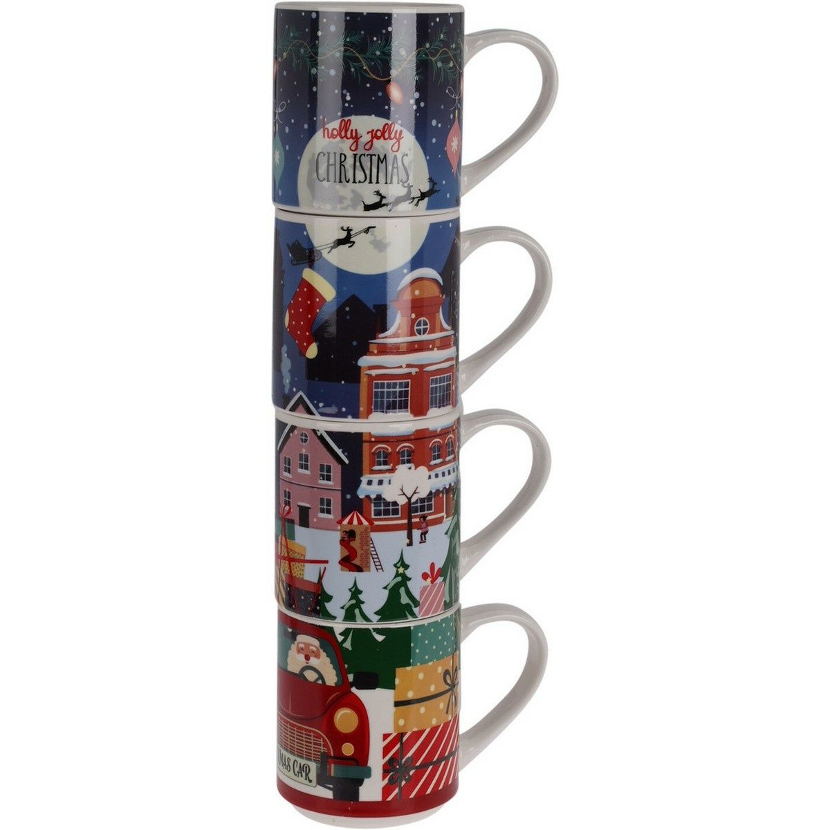 4dílná sada hrnků Christmas, 265 ml, porcelán - 4home.cz