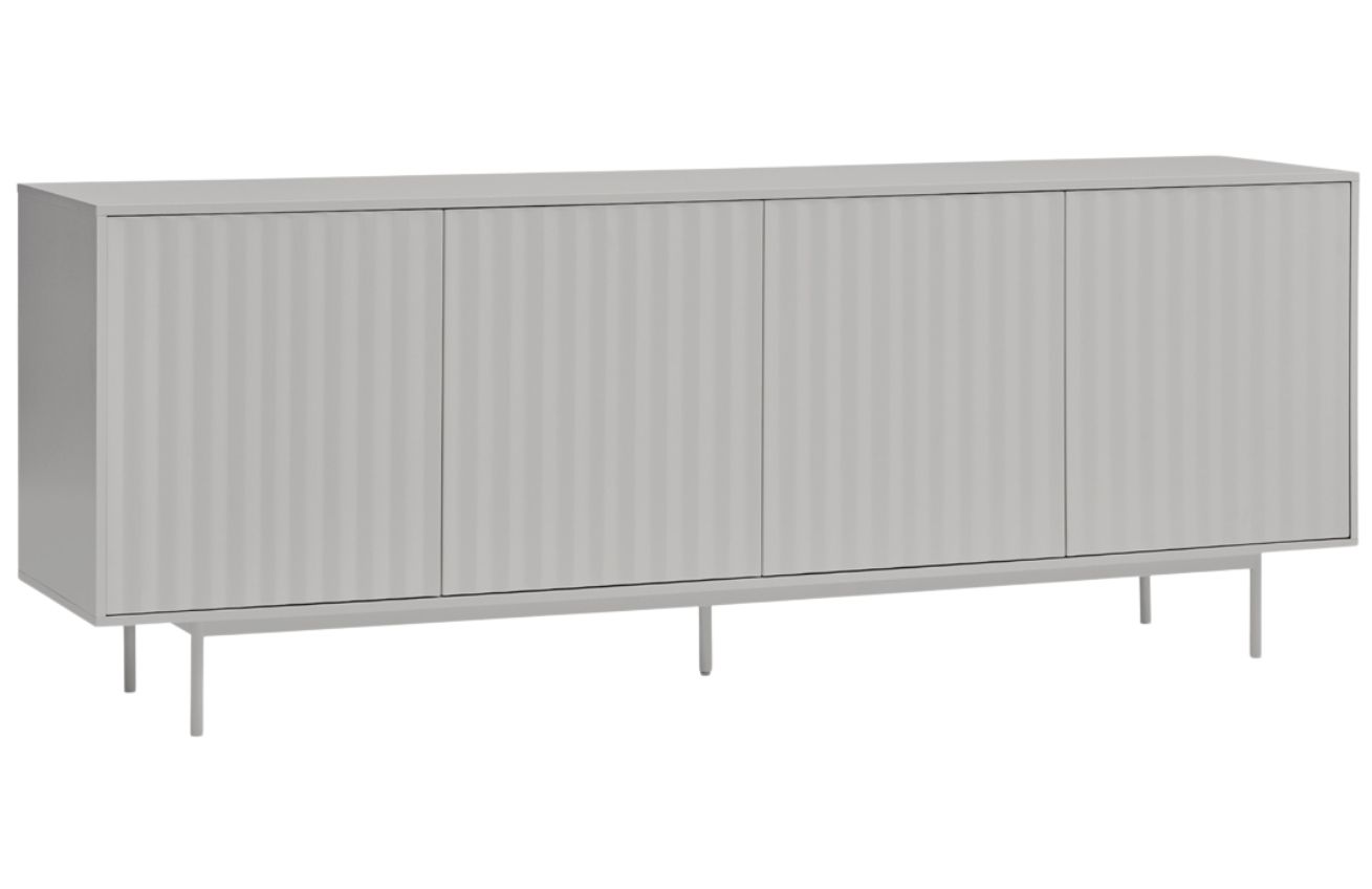 Světle šedá lakovaná komoda Teulat Sierra 211 x 47 cm - Designovynabytek.cz