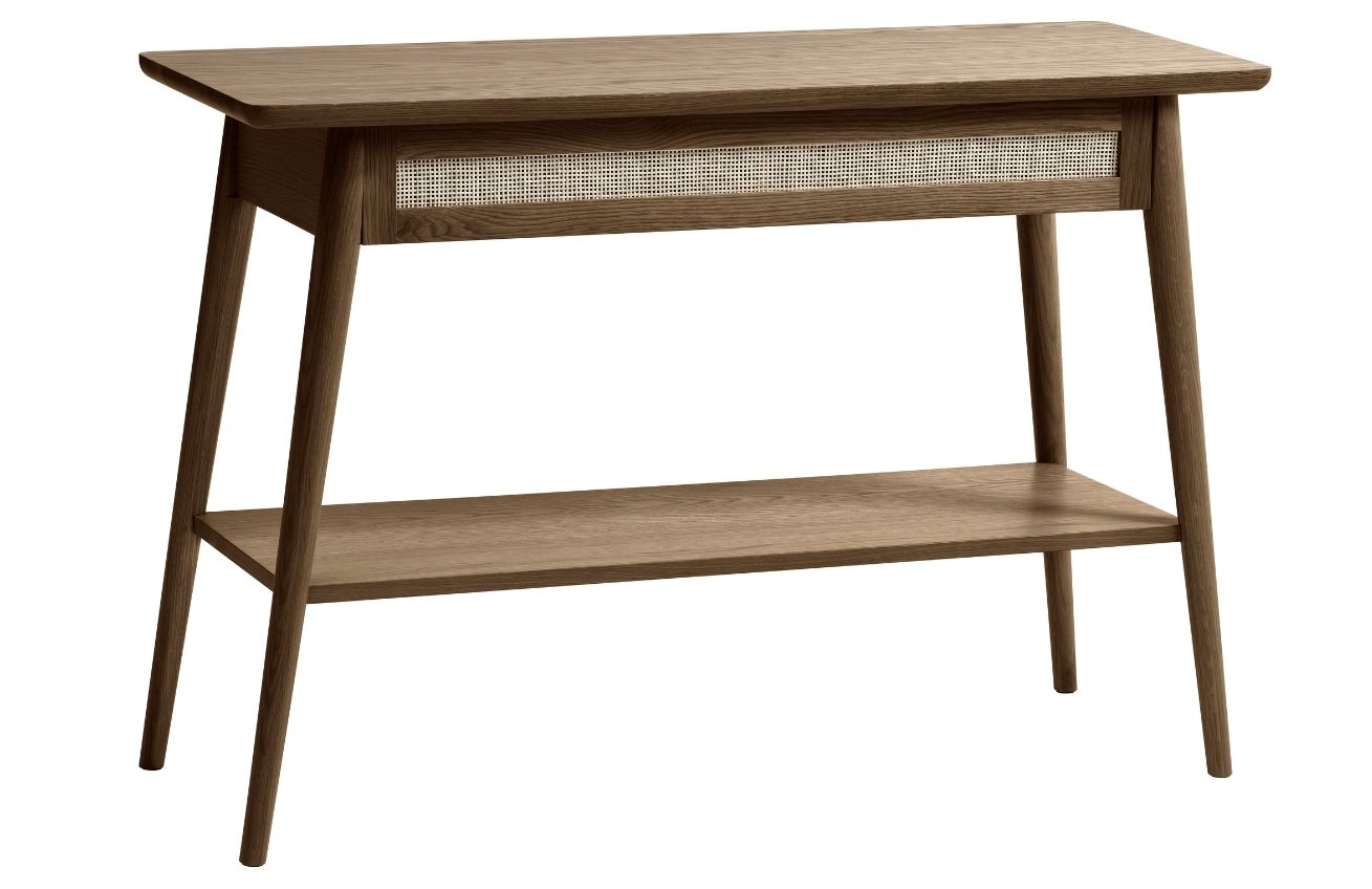 Tmavě hnědý dubový toaletní stolek Unique Furniture Barrali 110 x 40 cm - Designovynabytek.cz