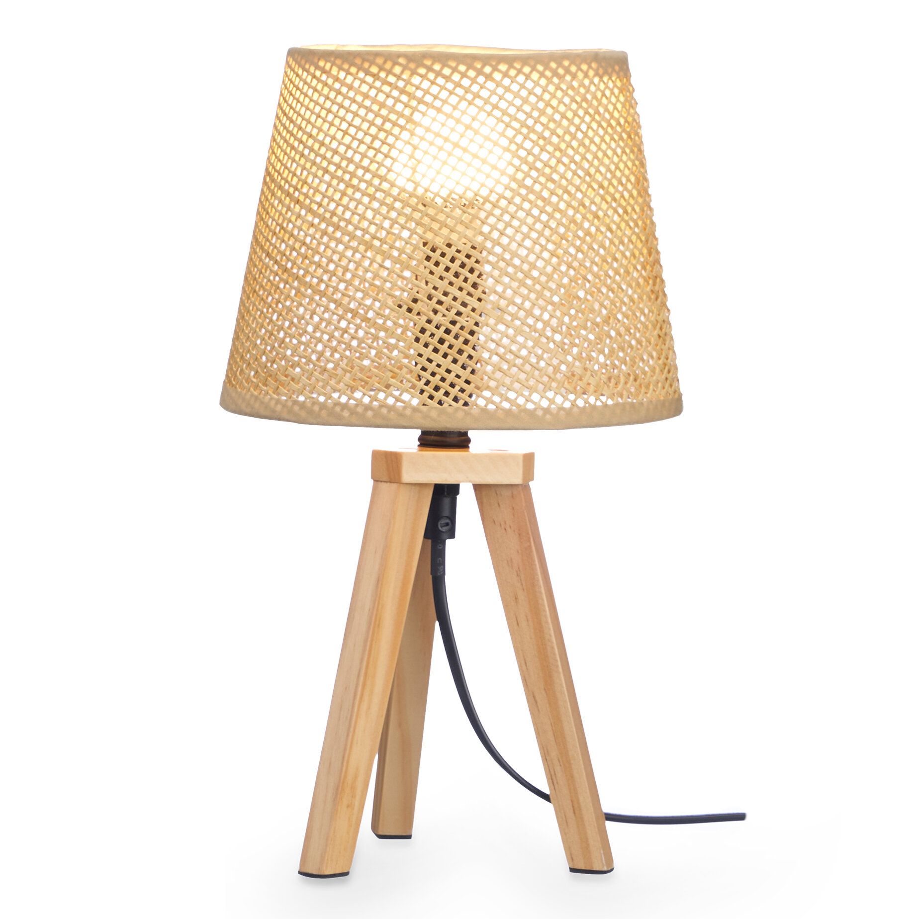 Giftdecor Lampa na noční stolek boho NATURAL, 32 cm - EDAXO.CZ s.r.o.