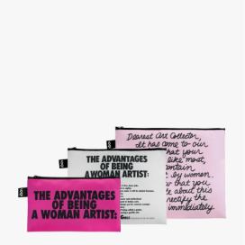 Taštičky na zip 3 ks LOQI GUERRILLA GIRLS Dearest Art Collector and The Advantages Of Bein