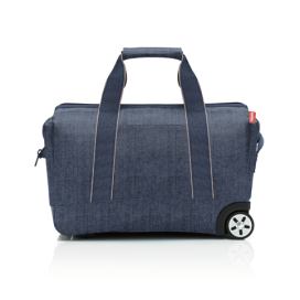 Cestovní taška na kolečkách Reisenthel Allrounder Trolley Herringbone dark blue