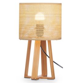 Giftdecor Lampa na noční stolek boho NATURAL, 36 cm