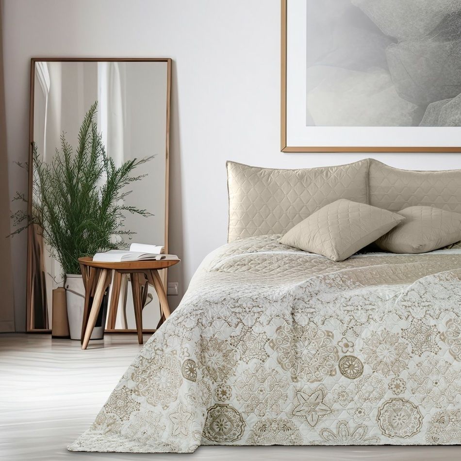 DecoKing Přehoz na postel Alhambra béžová, 170 x 210 cm - 4home.cz