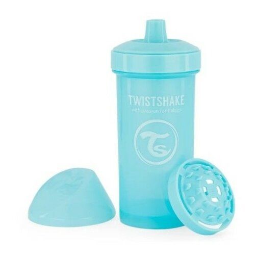 Twistshake Netekoucí láhev s pítkem 360 ml 12 m+, modrá - 4home.cz