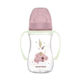 Canpol babies Antikoliková lahev EasyStart se svítícími úchyty SLEEPY KOALA 240ml růžová