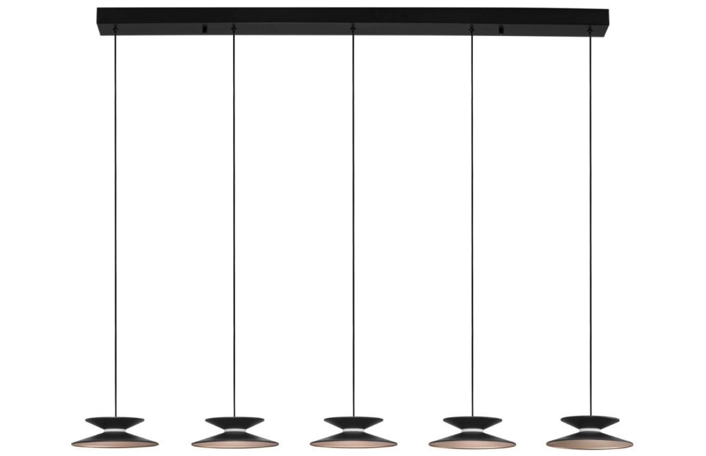 Černé kovové závěsné LED světlo Nova Luce Morfi 132 cm - Designovynabytek.cz