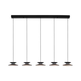 Černé kovové závěsné LED světlo Nova Luce Morfi 132 cm