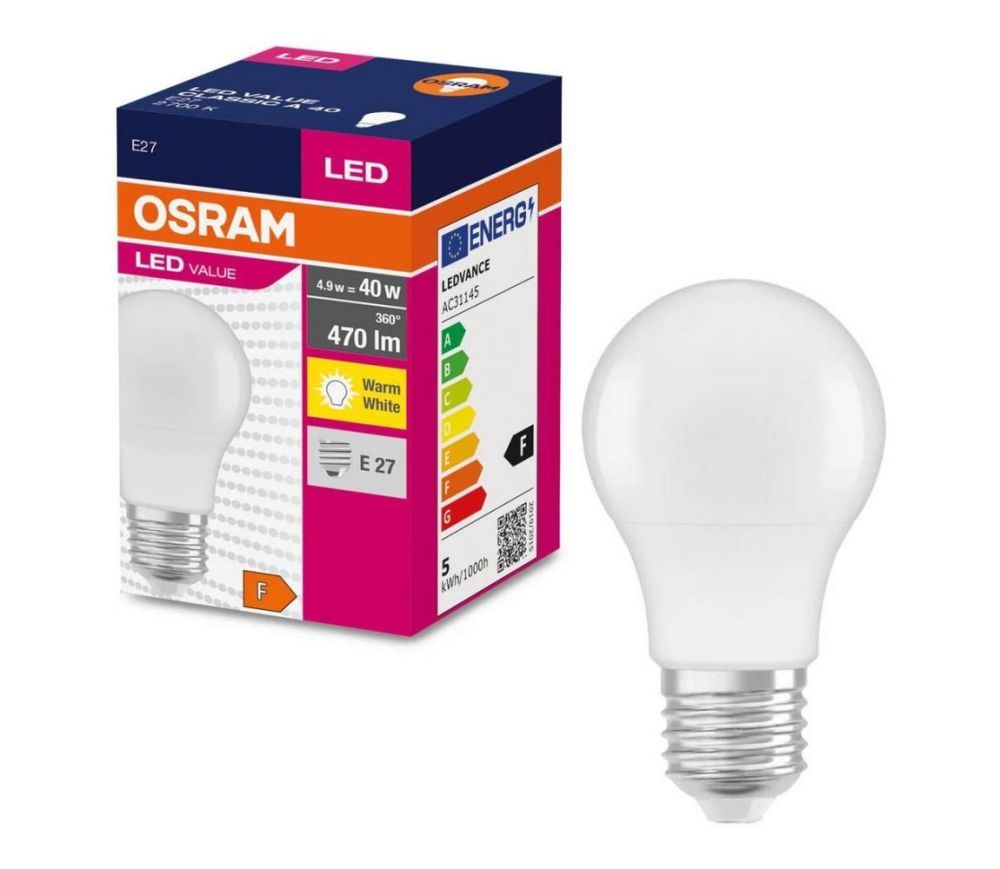 Osram LED Žárovka A40 E14/4,9W/230V 2700K - Osram  -  Svět-svítidel.cz