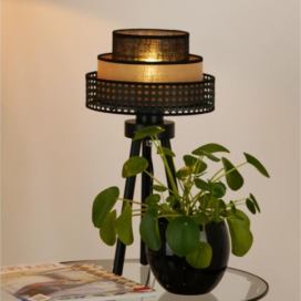 Brilagi Brilagi - Stolní lampa ASPEN LUNETA 1xE27/15W/230V černá/béžová 