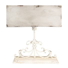 Béžová stolní lampa s hranatým stínidlem Vintage - 50*20*56 cm E27/ma* 1*60W Clayre & Eef