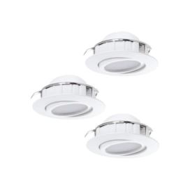 Eglo Eglo 78755 - SADA 3x LED Podhledové svítidlo PINEDA 1xLED/6W/230V 3000K bílá 