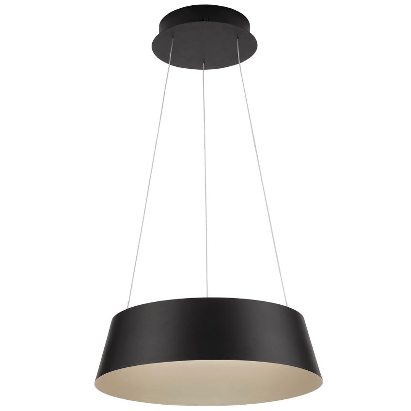 Černé kovové závěsné LED světlo Nova Luce Alba 42 cm - Designovynabytek.cz