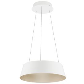 Bílé kovové závěsné LED světlo Nova Luce Alba 42 cm