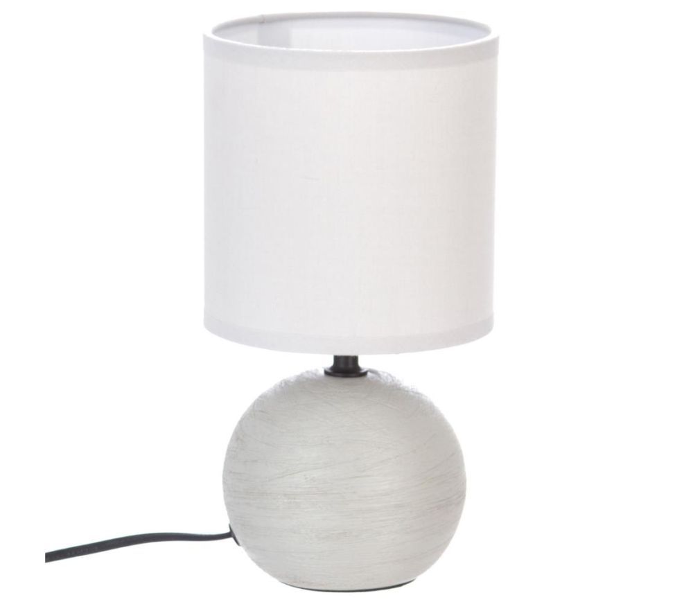 Atmosphera Atmosphera - Stolní lampa TIMÉO 1xE14/60W/230V šedá/bílá  -  Svět-svítidel.cz