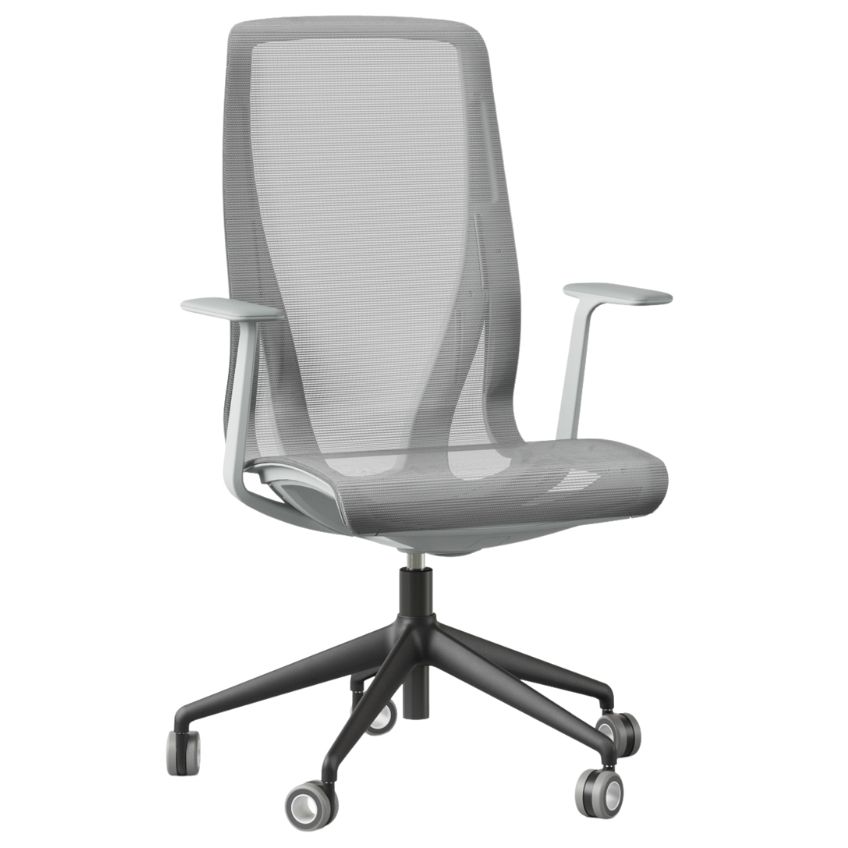 Narbutas Šedá kancelářská židle D-CHAIR II. - Designovynabytek.cz