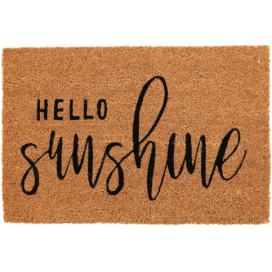 Home Styling Collection Kokosová rohožka s nápisem HELLO SUNSHINE, 59 x 39 cm