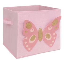 Atmosphera for kids Box na hračky s motýlkem STAY, 29 x 29 cm