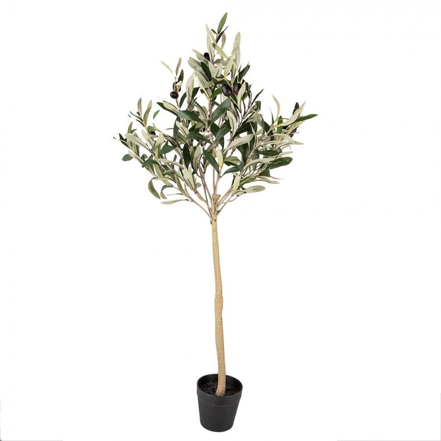 Dekorace umělý stromek olivovník s olivami Olea Tree - 20*20*90 cm Clayre & Eef - LaHome - vintage dekorace