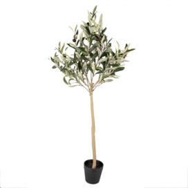 Dekorace umělý stromek olivovník s olivami Olea Tree - 20*20*90 cm Clayre & Eef