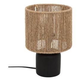 Atmosphera Atmosphera - Stolní lampa KOBY 1xE14/40W/230V konopí/černá 