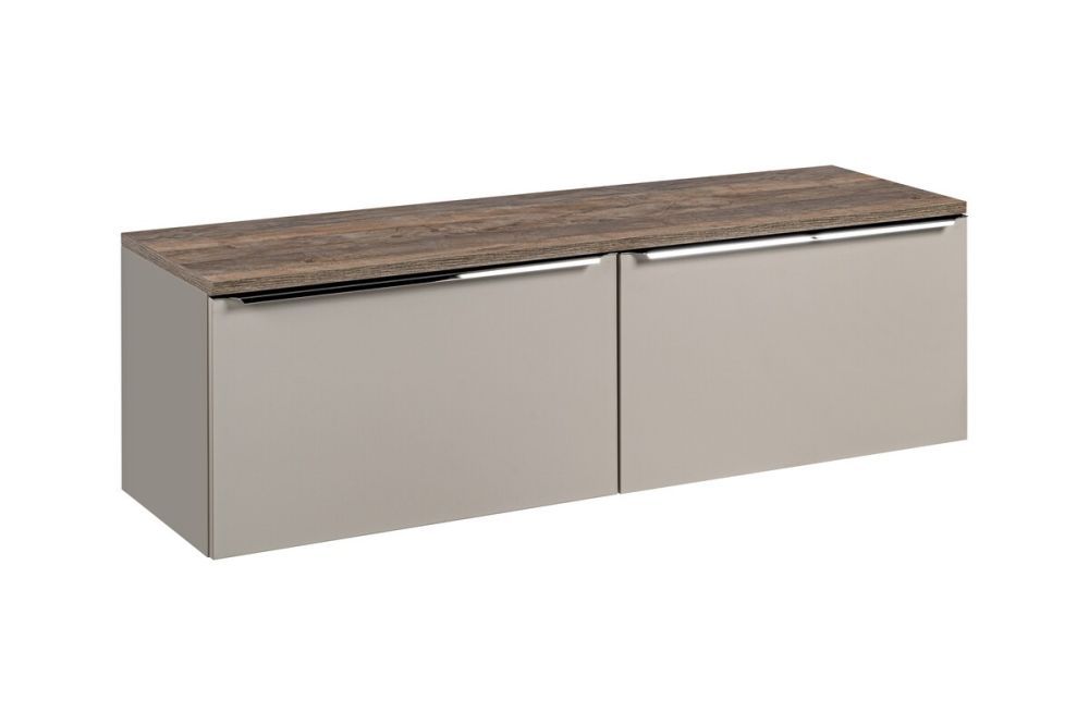 Comad Závěsná skříňka pod umyvadlo SantaFe s deskou 160 cm taupe/dub santa fe vintage - Houseland.cz