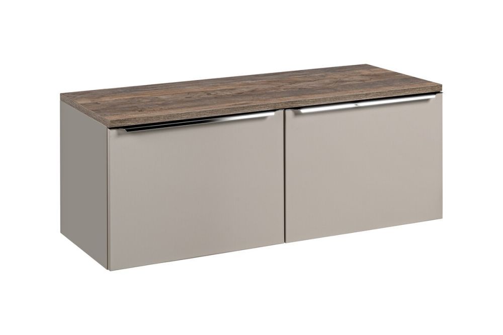 Comad Závěsná skříňka pod umyvadlo SantaFe s deskou 120 cm taupe/dub santa fe vintage - Houseland.cz