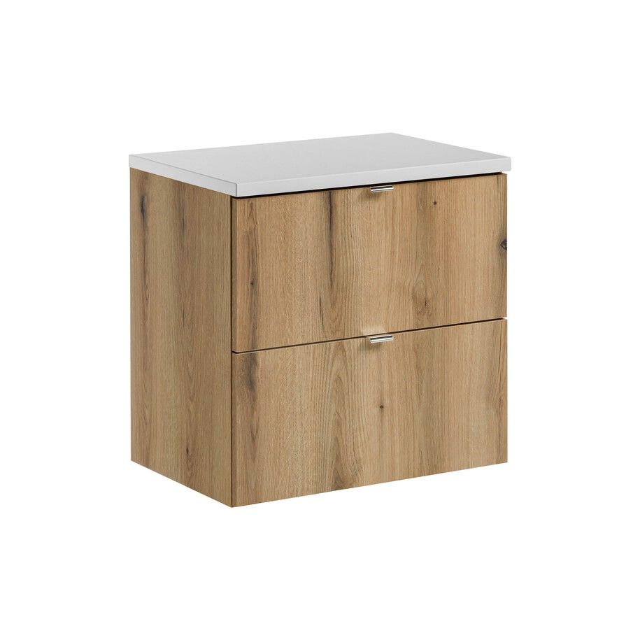 Comad Závěsná skříňka Nova Oak s deskou 60 cm dub evoke/bílá - Houseland.cz