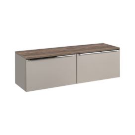 Comad Závěsná skříňka pod umyvadlo SantaFe s deskou 160 cm taupe/dub santa fe vintage