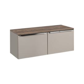 Comad Závěsná skříňka pod umyvadlo SantaFe s deskou 120 cm taupe/dub santa fe vintage