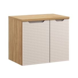 Comad Závěsná skříňka pod umyvadlo Luxor Beige s deskou 70 cm béžová/dub olejovaný