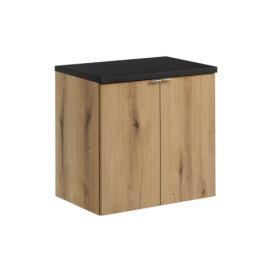 Comad Závěsná skříňka Nova Oak II s deskou 60 cm dub evoke/černá