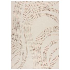 Flair Rugs koberce Kusový koberec Memphis Abstract Swirl Natural/Orange - 80x150 cm