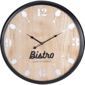 Home Styling Collection Nástěnné hodiny BISTRO, 60 cm, dřevěné