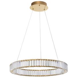 Zlaté skleněné závěsné LED světlo Nova Luce Aurelia 60 cm